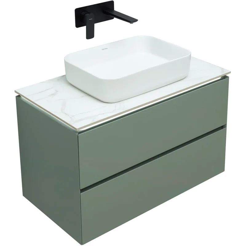 Тумба под раковину Allen Brau Infinity 85 1.21001.CGM олива матовый