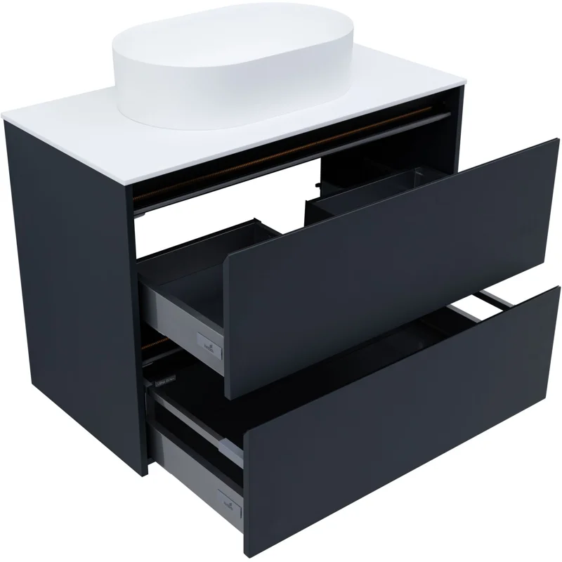 Тумба под раковину Allen Brau Activity 90 1.34005.AM антрацит матовый/черный браш