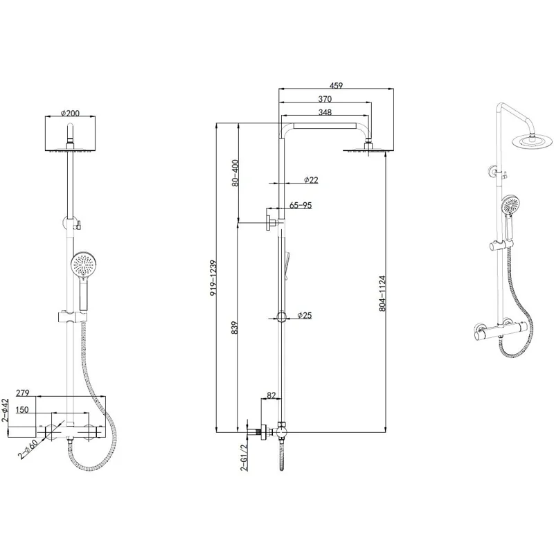 Душевая стойка Allen Brau Eclipse 3.0 5.E1A11-00 хром