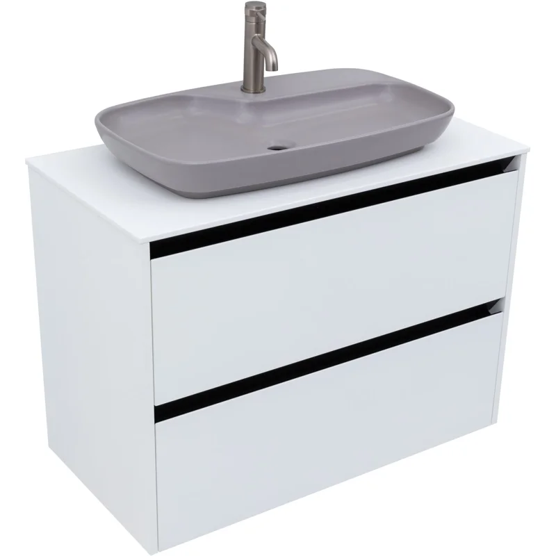 Тумба под раковину Allen Brau Activity 90 1.34005.WM белый матовый/черный браш