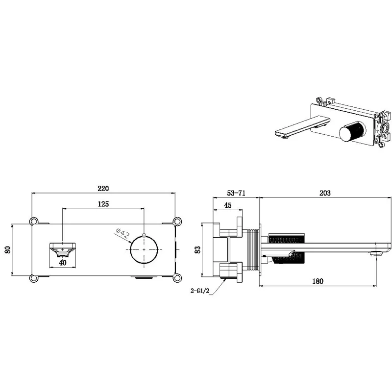 Смеситель для раковины Allen Brau Liberty 5.33004-00 (с внутренней частью) хром