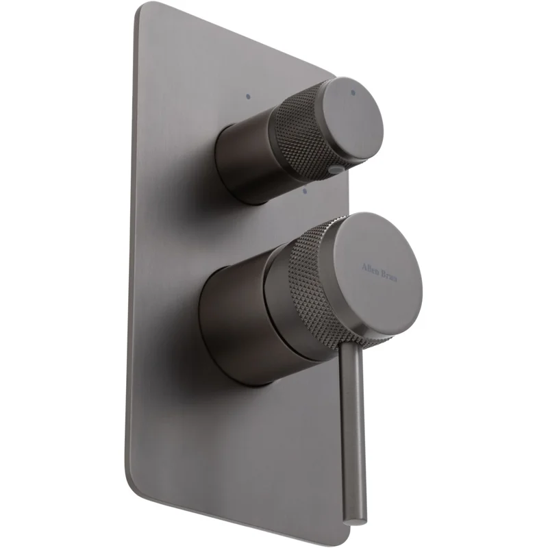 Смеситель для ванны Allen Brau Priority 5.31011-MG (с внутренней частью, 2 выхода) графит браш