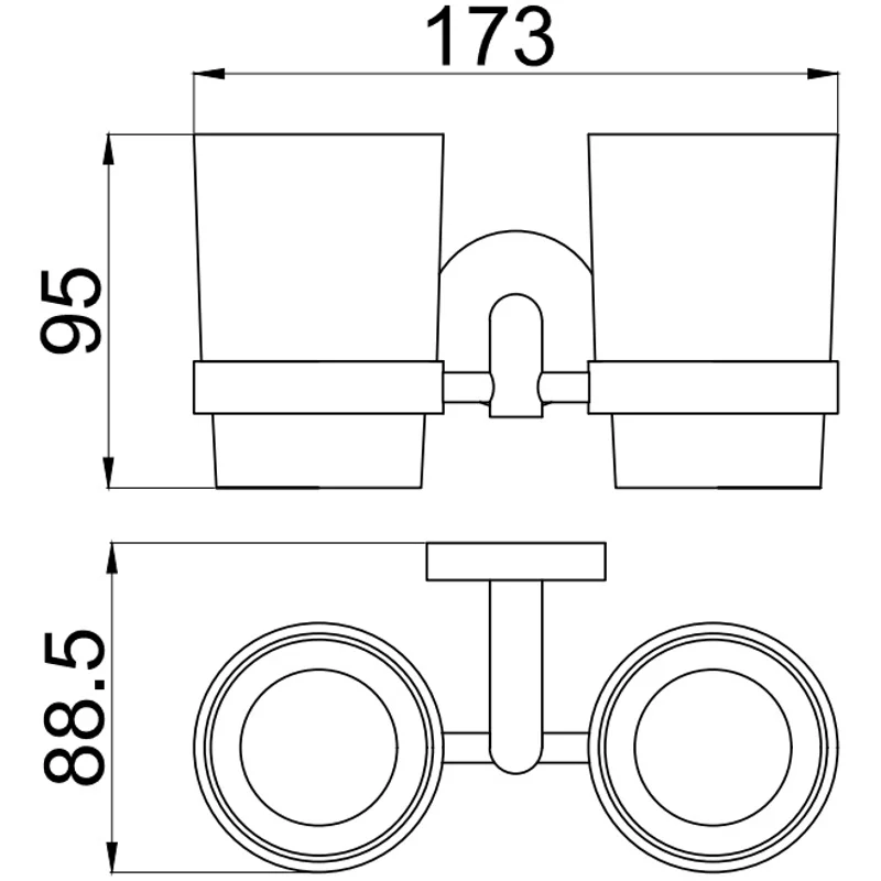 Стакан Allen Brau Priority 6.31003-31 белый/черный матовый