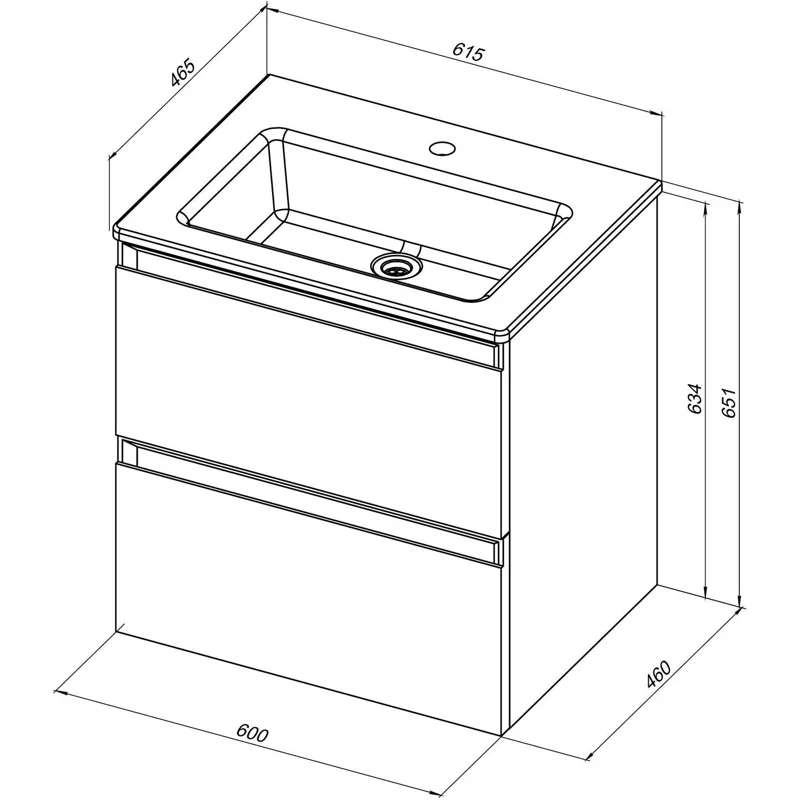 Тумба под раковину Allen Brau Eclipse 60 1.E1001.PGM 2.0 платина матовый