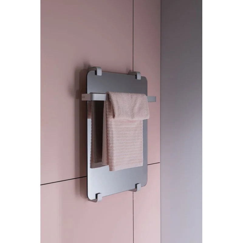 Полотенцесушитель электрический Allen Brau Infinity 60x44 с рейлингом и креплением, черный браш