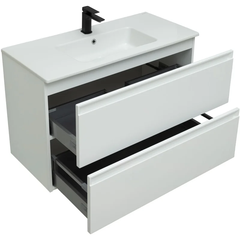 Тумба под раковину Allen Brau Eclipse 100 1.E1003.WM белый матовый