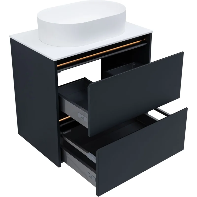 Тумба под раковину Allen Brau Activity 70 1.34003.AM антрацит матовый/черный браш