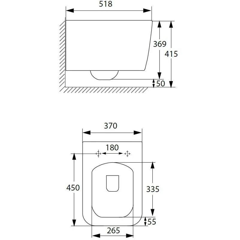 Чаша подвесного унитаза Allen Brau Liberty 4.33007.20 белый