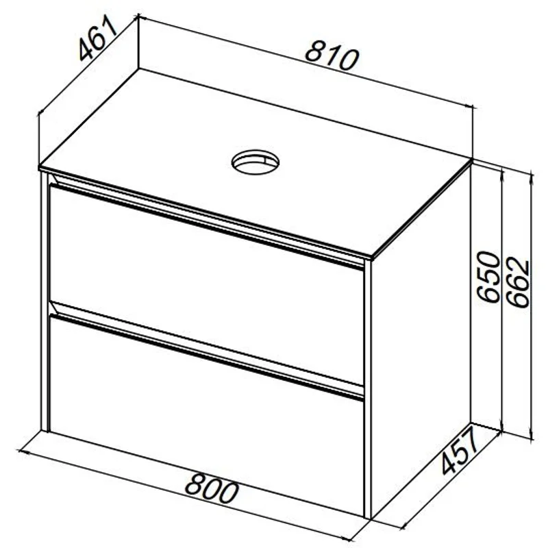 Столешница Allen Brau Activity 80 1.35022.AL акриловый камень альба