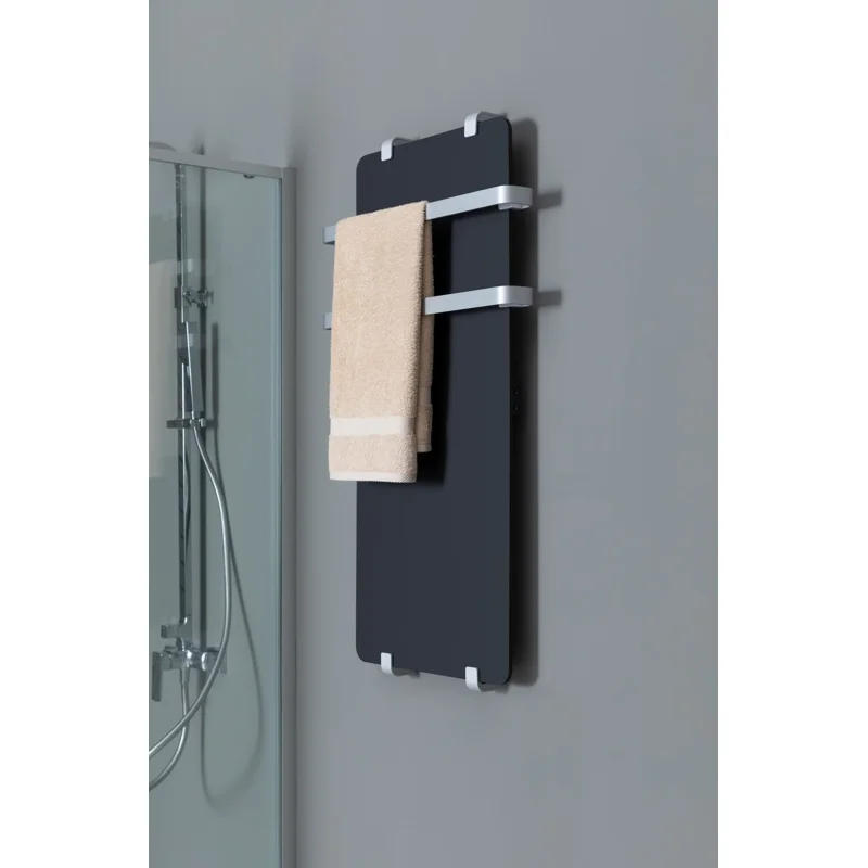 Полотенцесушитель электрический Allen Brau Infinity 140x44 с рейлингом 2.0 и креплением, серебро браш