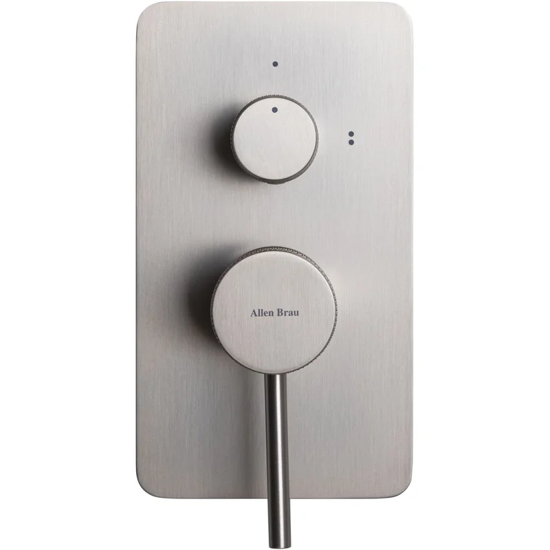 Смеситель для душа Allen Brau Priority X2 5.31011-BN (с внутренней частью, 2 выхода) никель браш