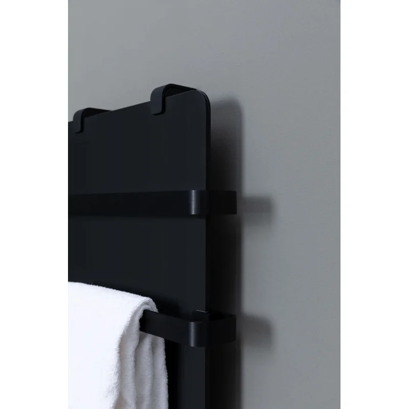 Полотенцесушитель электрический Allen Brau Infinity 120x44 с рейлингом 2.0 и креплением, черный матовый