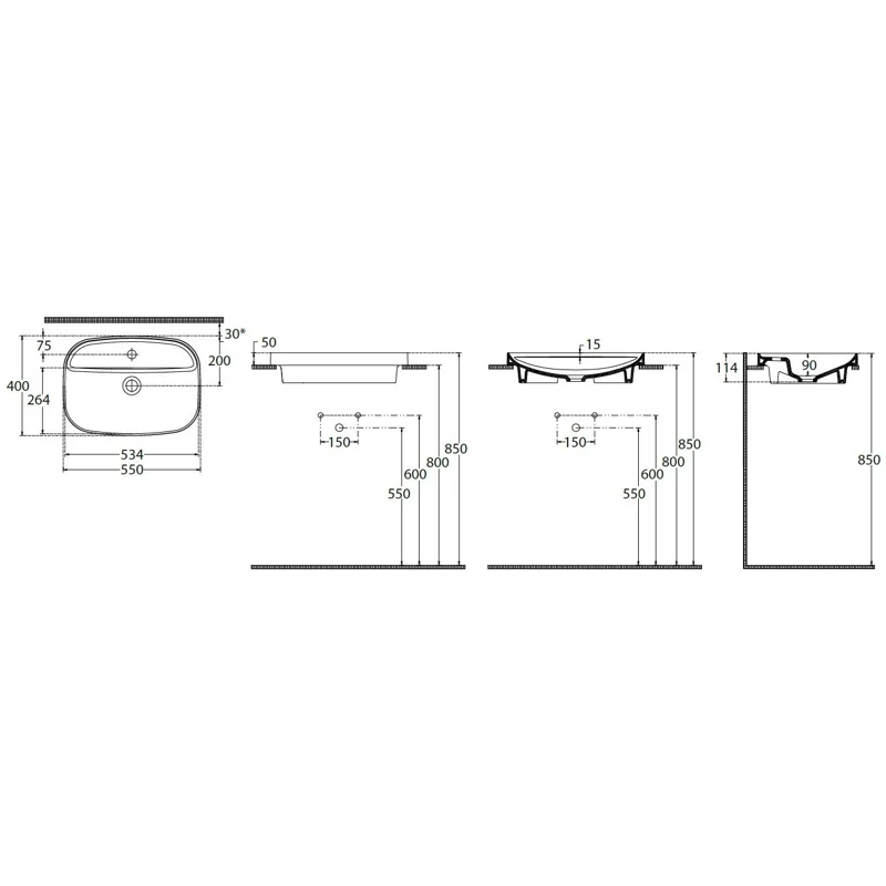 Раковина накладная Allen Brau Fantasy Sphere 55 4.11034.21 белый матовый