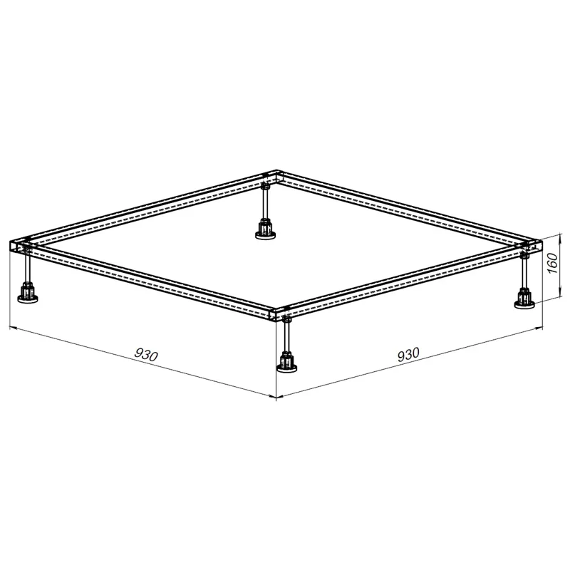 Каркас для поддона Allen Brau 100х100 8.00002