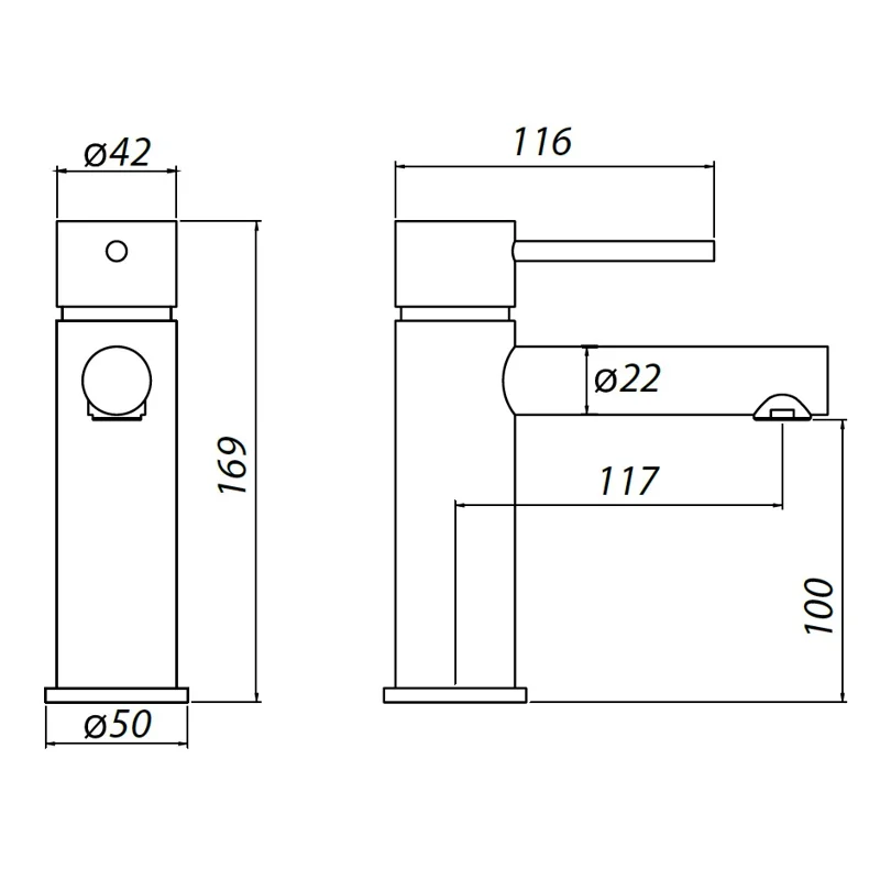 Смеситель для раковины Allen Brau Glority 5.51001-00 хром