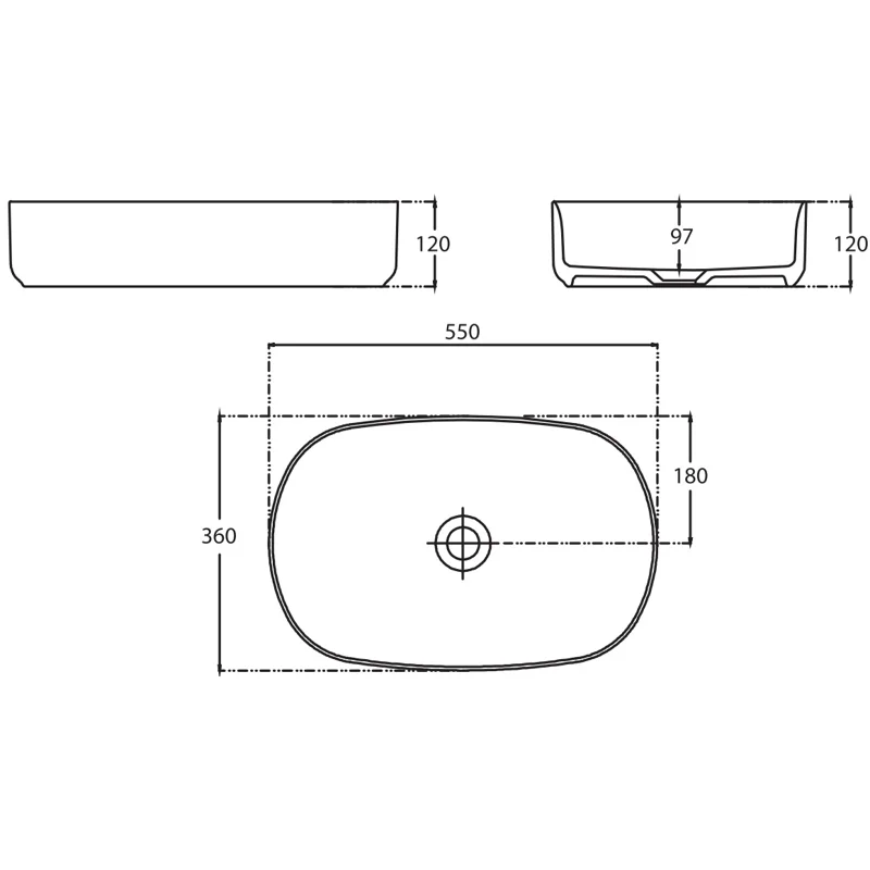 Раковина накладная Allen Brau Fantasy 55 4.11022.ID индиго