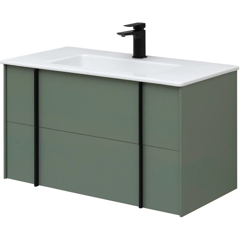 Тумба под раковину Allen Brau Reality 90 1.32006.CGM олива матовый