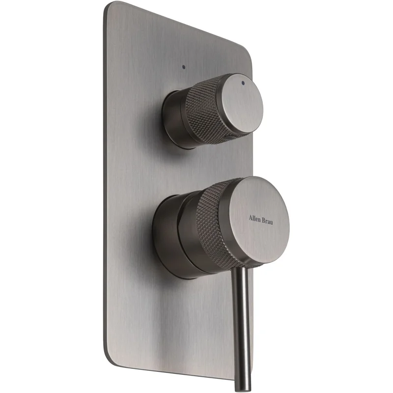 Смеситель для душа Allen Brau Priority X2 5.31011-BN (с внутренней частью, 2 выхода) никель браш