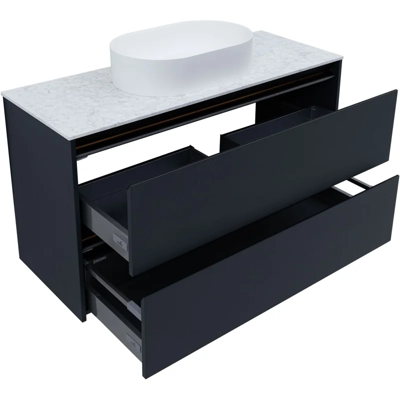 Тумба под раковину Allen Brau Activity 120 1.34007.AM антрацит матовый/черный браш