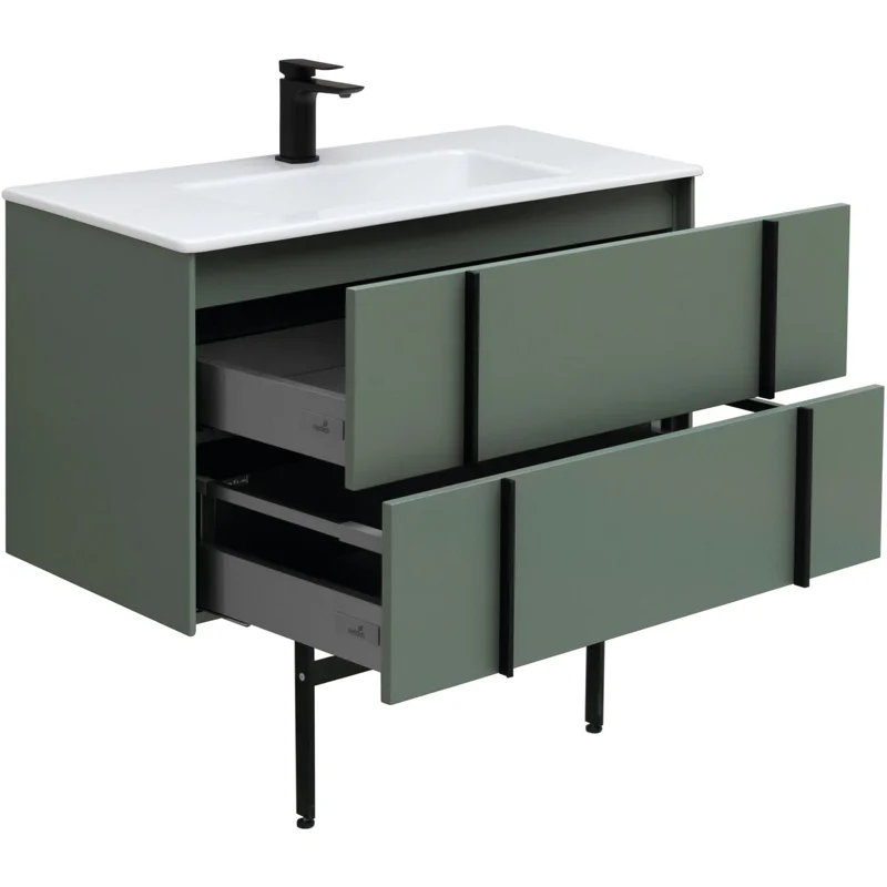 Тумба под раковину Allen Brau Reality 90 1.32006.CGM олива матовый