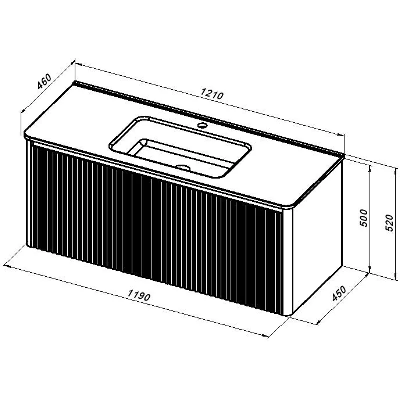 Тумба под раковину Allen Brau Gravity 120 1.370019.BGM синий матовый