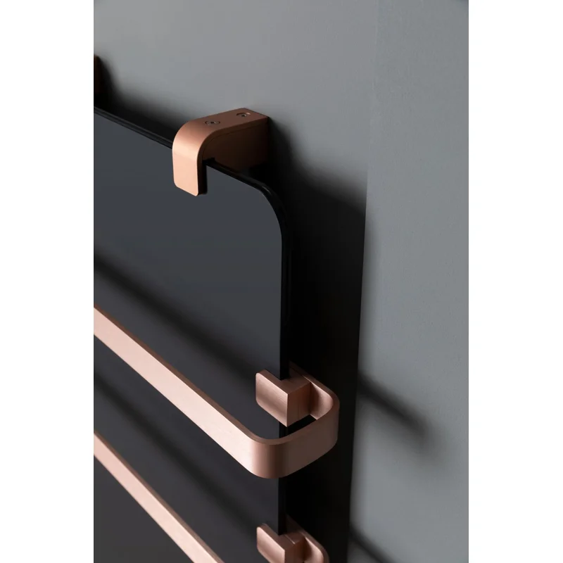 Полотенцесушитель электрический Allen Brau Infinity 120x44 с рейлингом 2.0 и креплением, медь браш