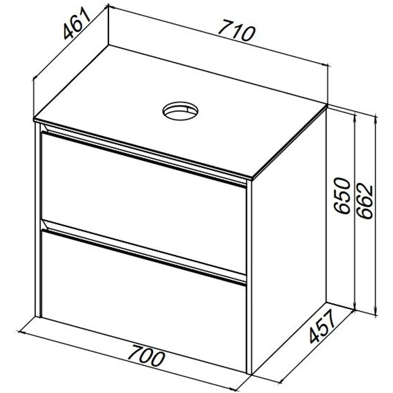 Тумба под раковину Allen Brau Activity 70 1.34011.NO дуб/олива браш