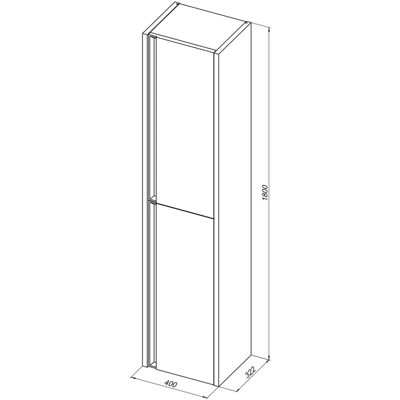 Шкаф-пенал Allen Brau Fantasy 40 1.11007.PWM 2.0 папирус матовый