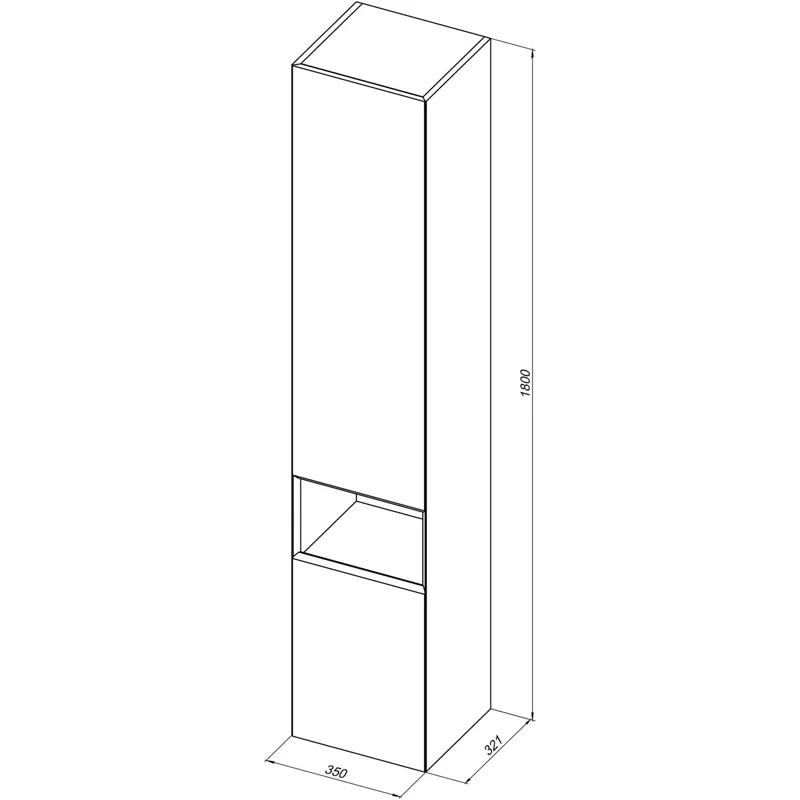 Шкаф-пенал Allen Brau Infinity 35 1.21010.CGM L олива матовый