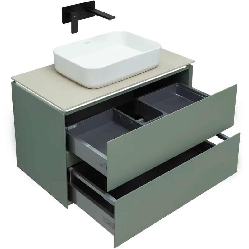 Тумба под раковину Allen Brau Infinity 85 1.21001.CGM олива матовый