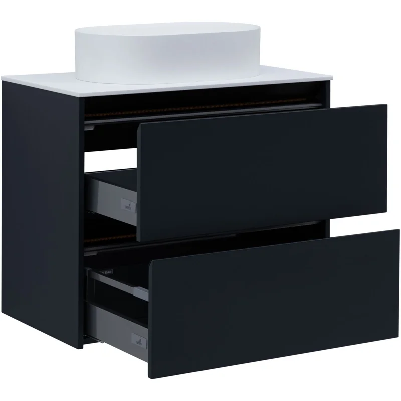 Тумба под раковину Allen Brau Activity 80 1.34004.AM антрацит матовый/черный браш