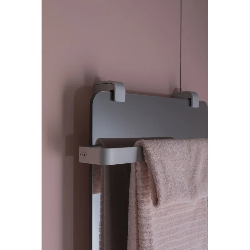 Полотенцесушитель электрический Allen Brau Infinity 60x44 с рейлингом и креплением, черный браш