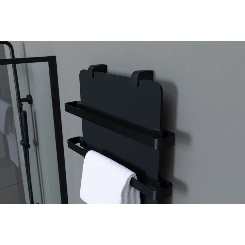 Полотенцесушитель электрический Allen Brau Infinity 120x44 с рейлингом 2.0 и креплением, черный матовый