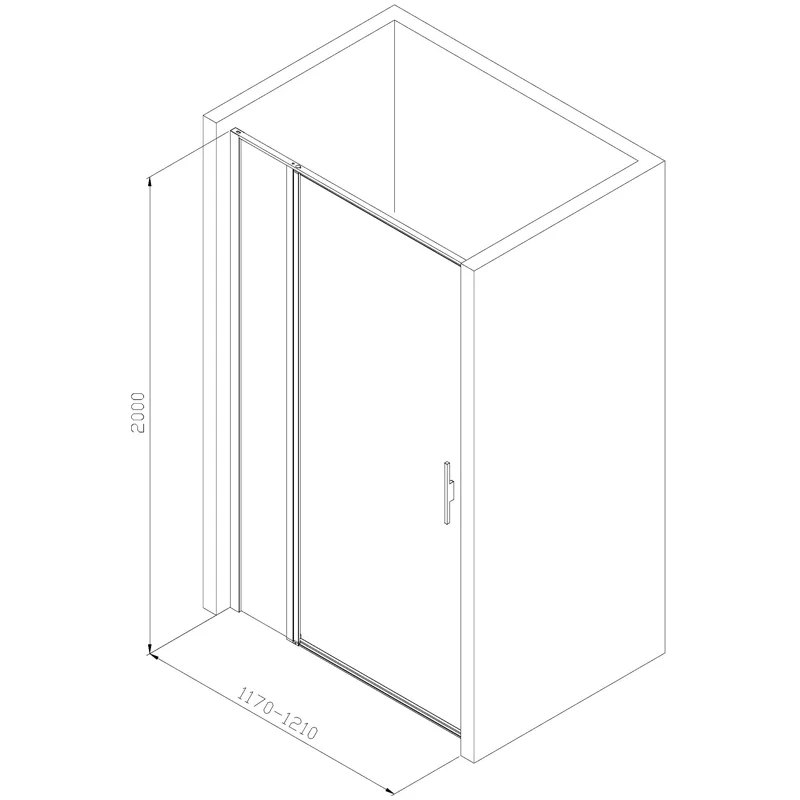 Душевая дверь Allen Brau Priority 120 3.31033.BBA черный браш