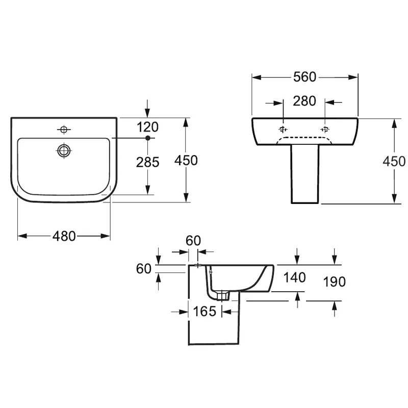 Раковина Allen Brau Infinity 56 4.21007.20 белый глянец