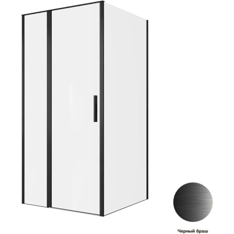 Душевой уголок Allen Brau Priority 100x100 3.31030.BBA + 3.31048.BBA черный браш