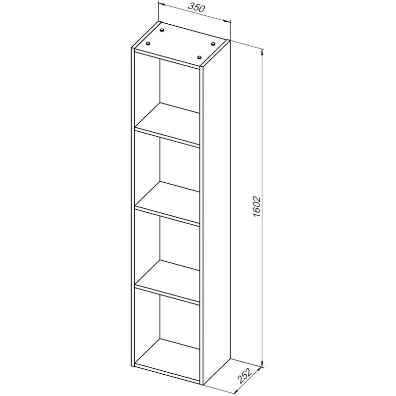 Шкаф-пенал Allen Brau Paris 35 1.360006.AM антрацит матовый