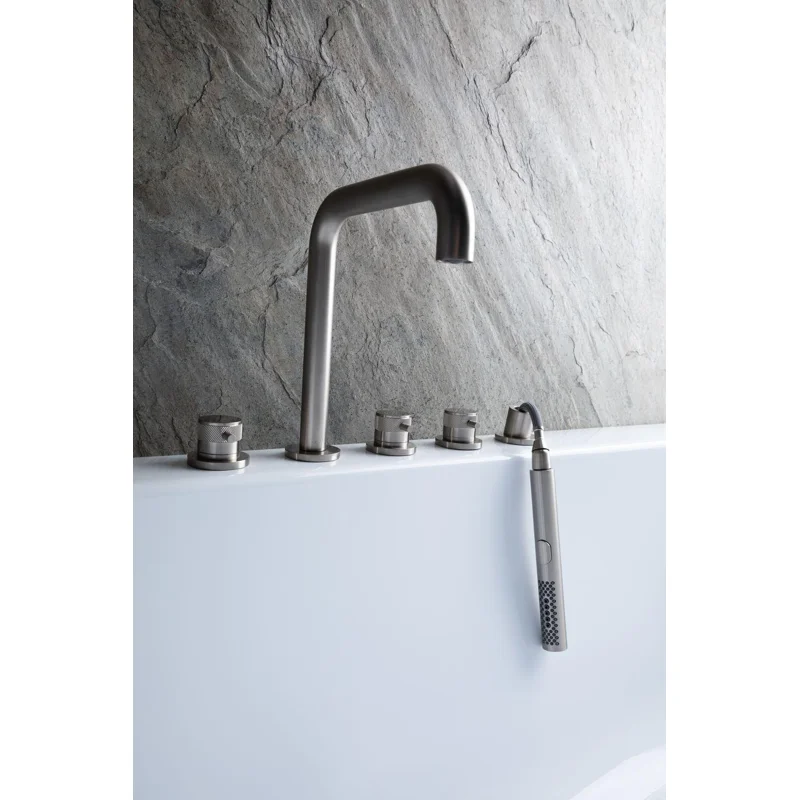 Смеситель на борт ванны Allen Brau Priority 5.31007-BN (с внутренней частью) никель браш