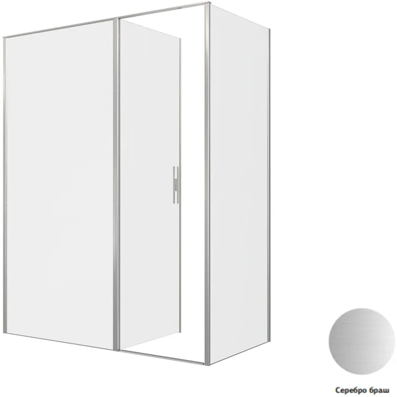 Душевой уголок Allen Brau Priority 160x80 3.31038.BA + 3.31041.BA серебро браш