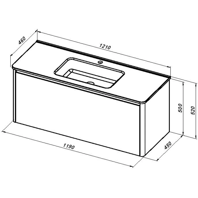 Тумба под раковину Allen Brau Gravity 120 1.370015.PWM папирус матовый