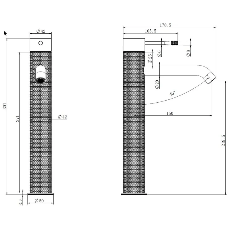 Смеситель для раковины Allen Brau Priority 4.0 5.31С02-BN никель браш