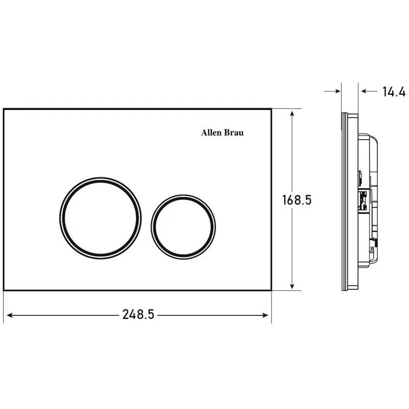 Клавиша смыва Allen Brau Priority 9.20005.31 черный матовый