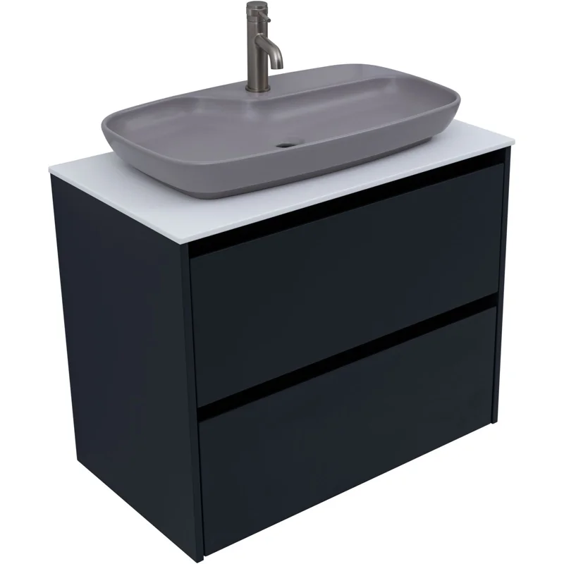 Тумба под раковину Allen Brau Activity 80 1.34004.AM антрацит матовый/черный браш