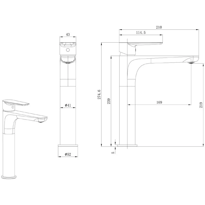 Смеситель для раковины Allen Brau Eclipse 2.0 5.E1A02-31 черный матовый