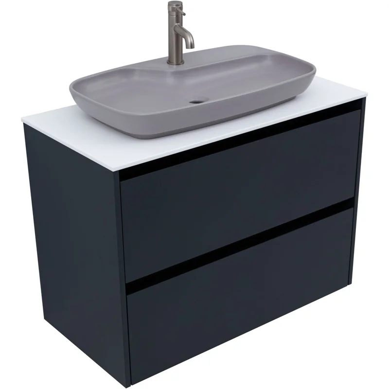 Тумба под раковину Allen Brau Activity 90 1.34005.AM антрацит матовый/черный браш