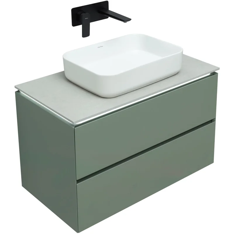 Тумба под раковину Allen Brau Infinity 85 1.21001.CGM олива матовый