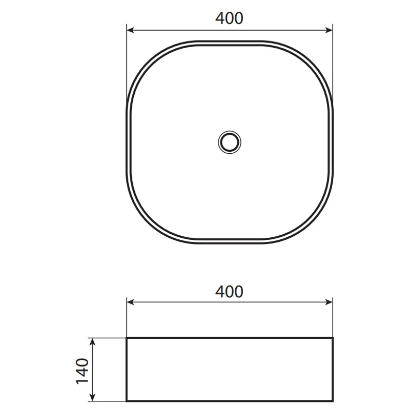 Раковина накладная Allen Brau Priority 40 белый глянец