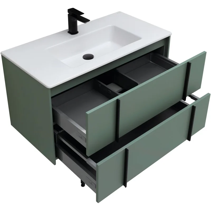 Тумба под раковину Allen Brau Reality 90 1.32006.CGM олива матовый