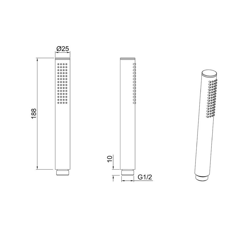 Душевая лейка Allen Brau Priority 5.31020-31 черный матовый