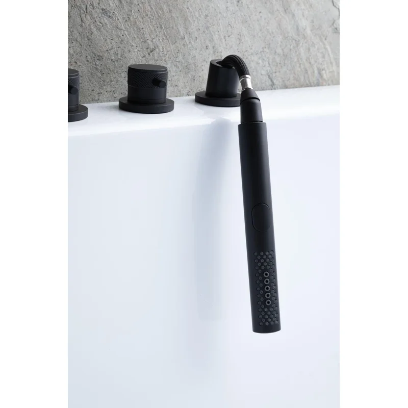 Смеситель на борт ванны Allen Brau Priority 5.31007-31 (с внутренней частью) черный матовый